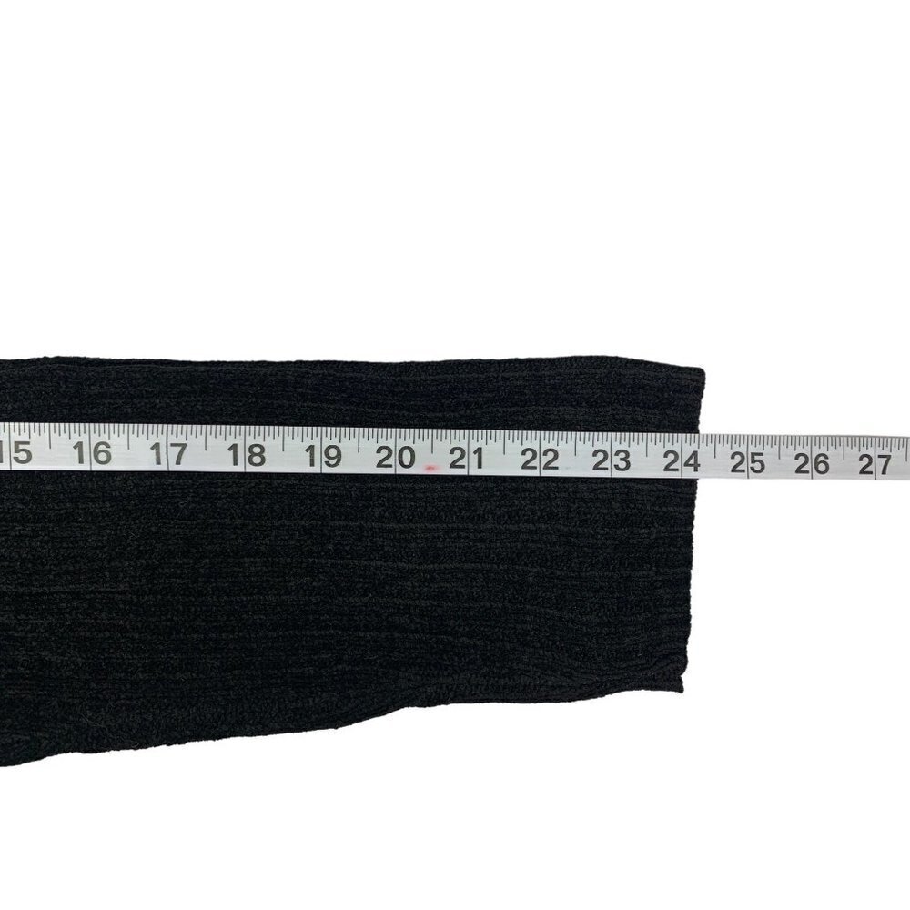 Valerie Stevens Women's Soft Black Fuzzy Neck Sweater - Picture 5 of 6